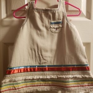 Tommy Hilfiger dress,size 3-6 months, tan with multicolored.